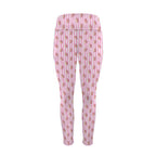 Pink Donut Stripes Women's High Waist Pockets Yoga Leggings Women's High Waist Pockets Yoga Leggings Food Printed Offshore