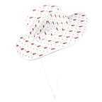 Red Lightning Wide Brim Bucket Hat Wide Brim Bucket Hat comic Printed Offshore
