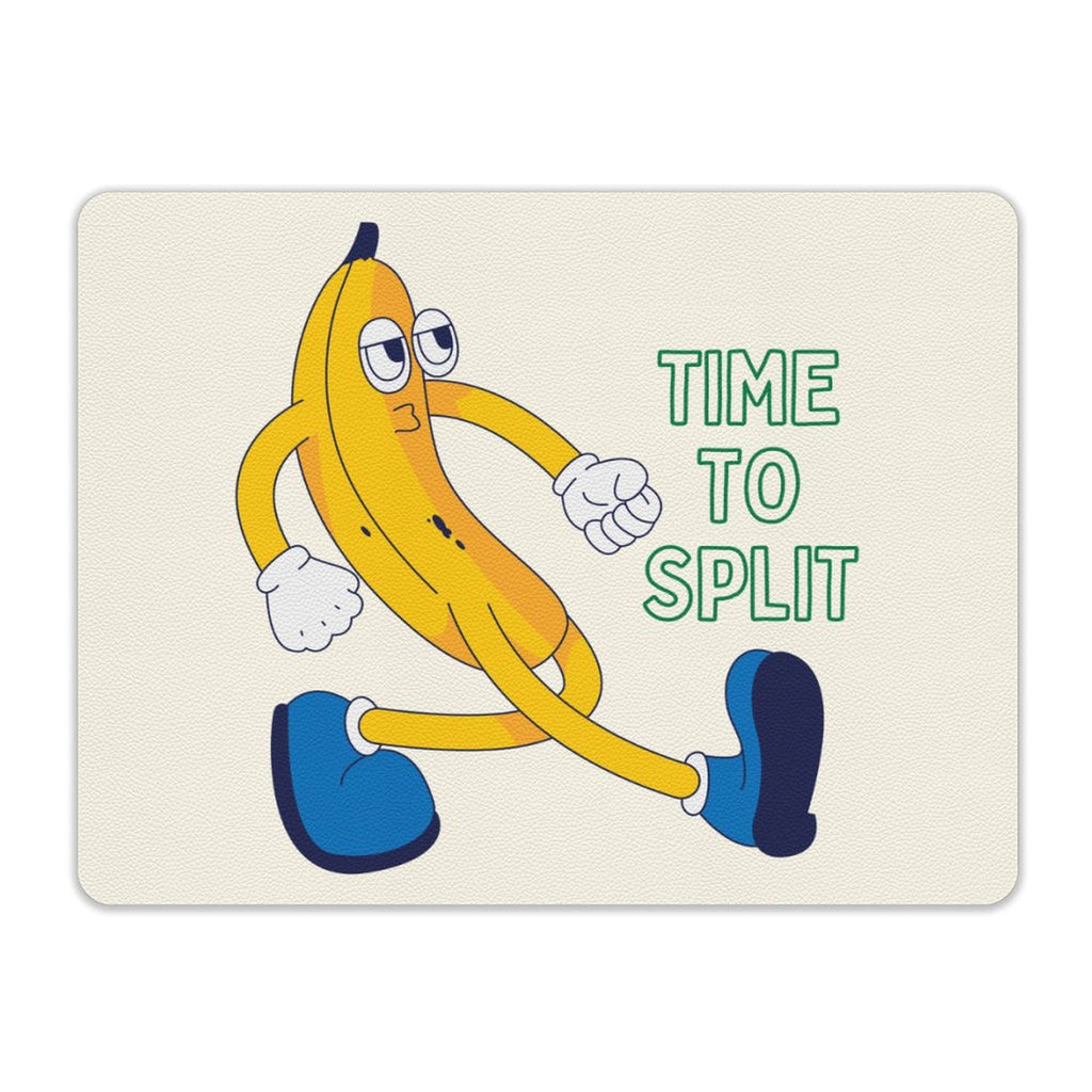 Banana, Time To Split Leather Mouse Pad Leather Mouse Pad Food Printed Offshore