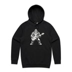 Gorilla Bass Player Men's AS Colour Hoodie Black Mens Hoodie animal Music Printed In Australia