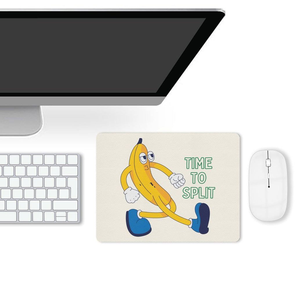 Banana, Time To Split Leather Mouse Pad Leather Mouse Pad Food Printed Offshore