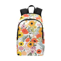Fun Floral Fabric Backpack One Size Fabric Backpack Plants Printed Offshore