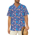 Planets On Blue Men's Hawaiian Shirt