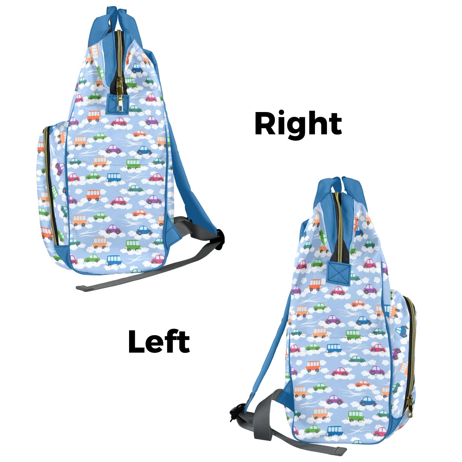 Colourful Cars Multi-Function Backpack, Nappy / Diaper Bag Multi-function Backpack, Nappy / Diaper Bag Printed Offshore