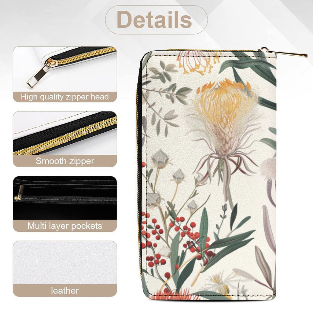 Delicate Australian Flowers -  PU Leather Wallet