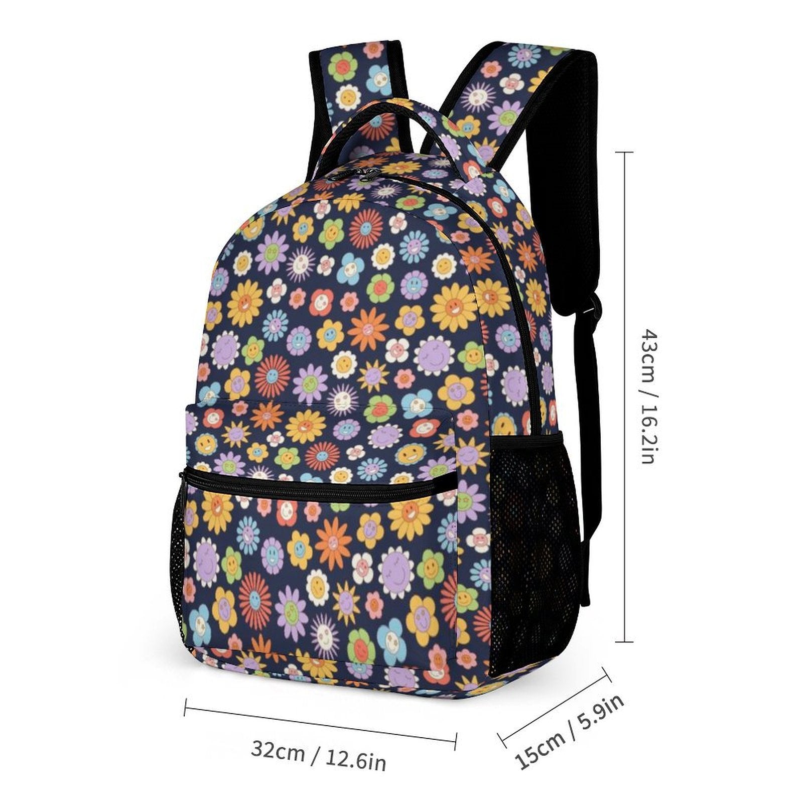 Groovy Flowers Backpack, Lunch Bag & Pencil Case Set