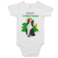 Meowy Christmas - Baby Bodysuit White Baby Christmas Bodysuit Christmas Printed In Australia