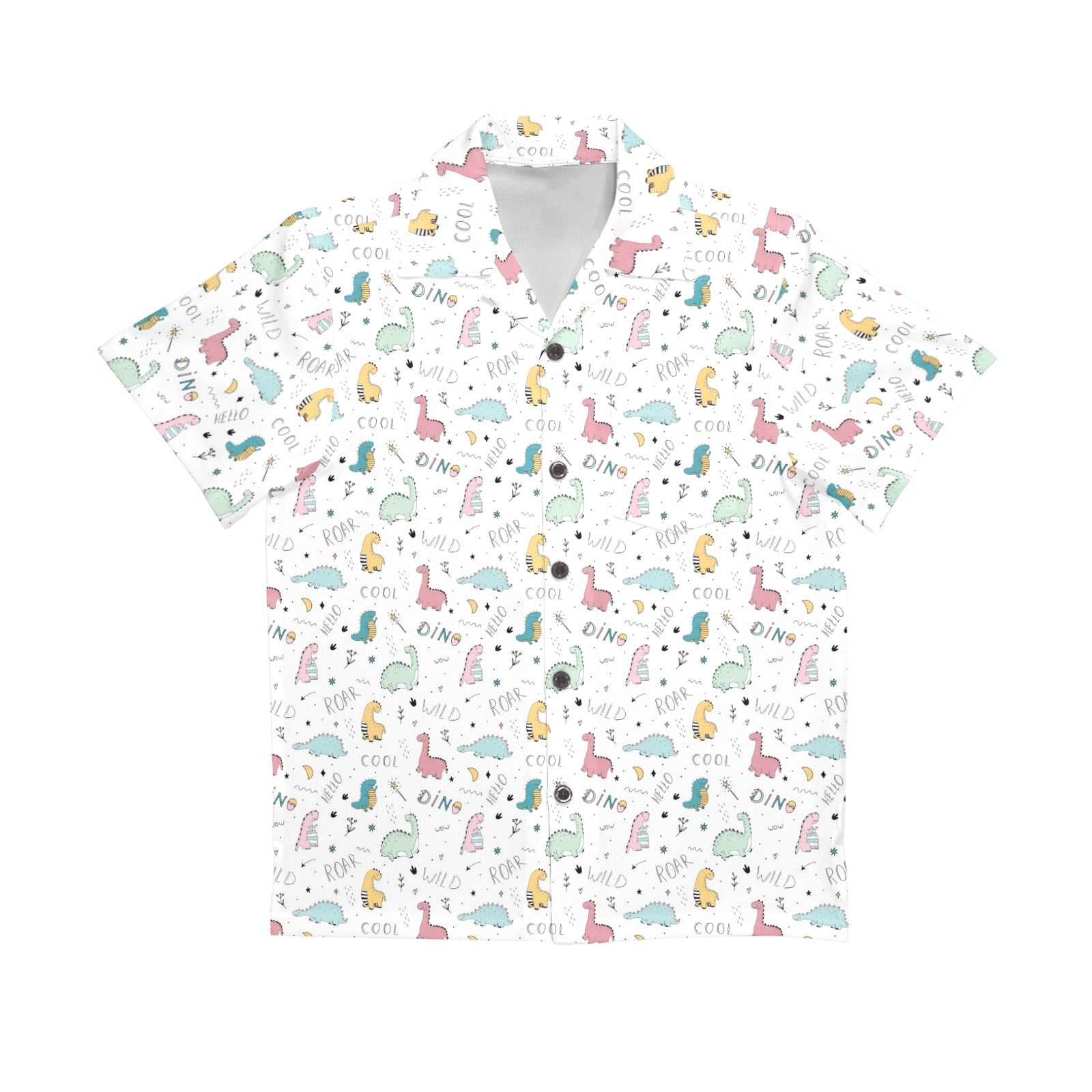 Quirky Dinosaurs Senior Kids Hawaiian Shirt