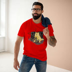 Cat Bass Player - Men's Staple Tee Red Mens Premium T-Shirt Animal Music Printed in AU and US