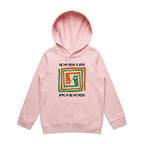 All We Need Is Love - Kids Hoodie Pink Kids Hoodie Printed In Australia