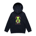 Reading Takes You To Another World, Alien Kid's AS Colour Hoodie Navy Kids Hoodie Printed In Australia