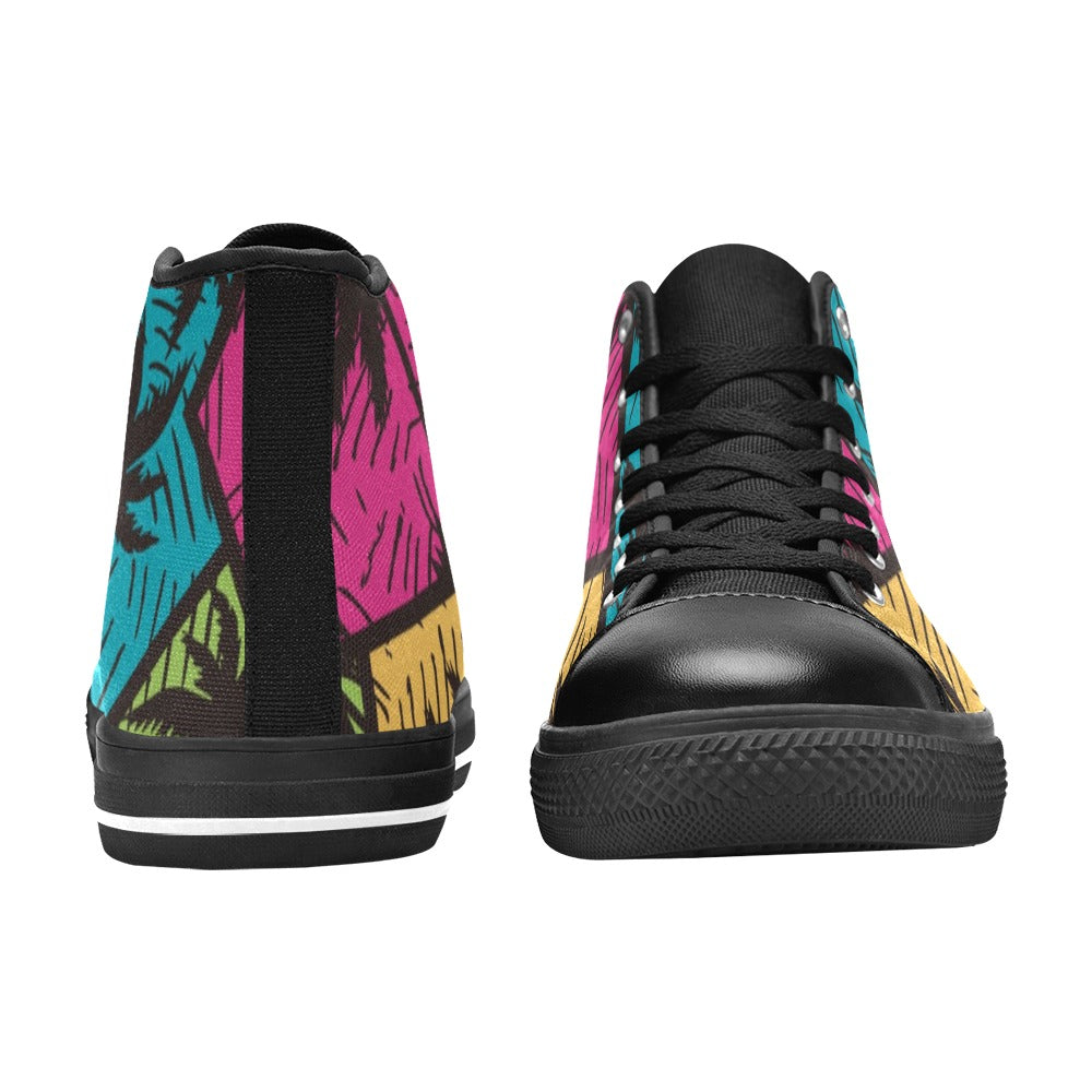 Palm Trees - Women's High Top Canvas Shoes