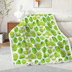 Cute Limes - Double-Layer Fleece Blanket 51"x59"