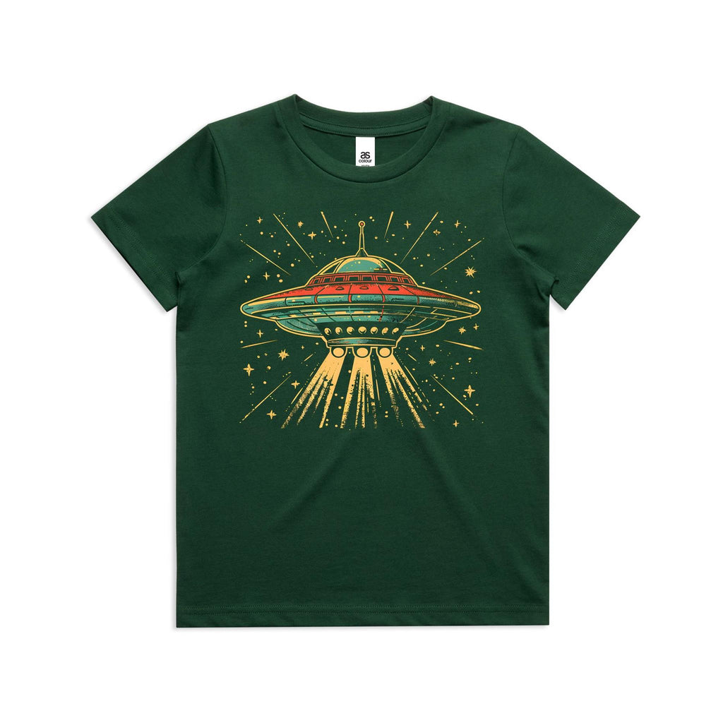 Retro UFO Kid's AS Colour T-shirt
