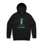 Hello Humans, Alien Skate - Mens Hoodie Black Mens Hoodie Printed In Australia Sci Fi