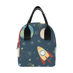 Rocket and Planets In Space - Zipper Lunch Bag One Size Zipper Lunch Bag Printed Offshore