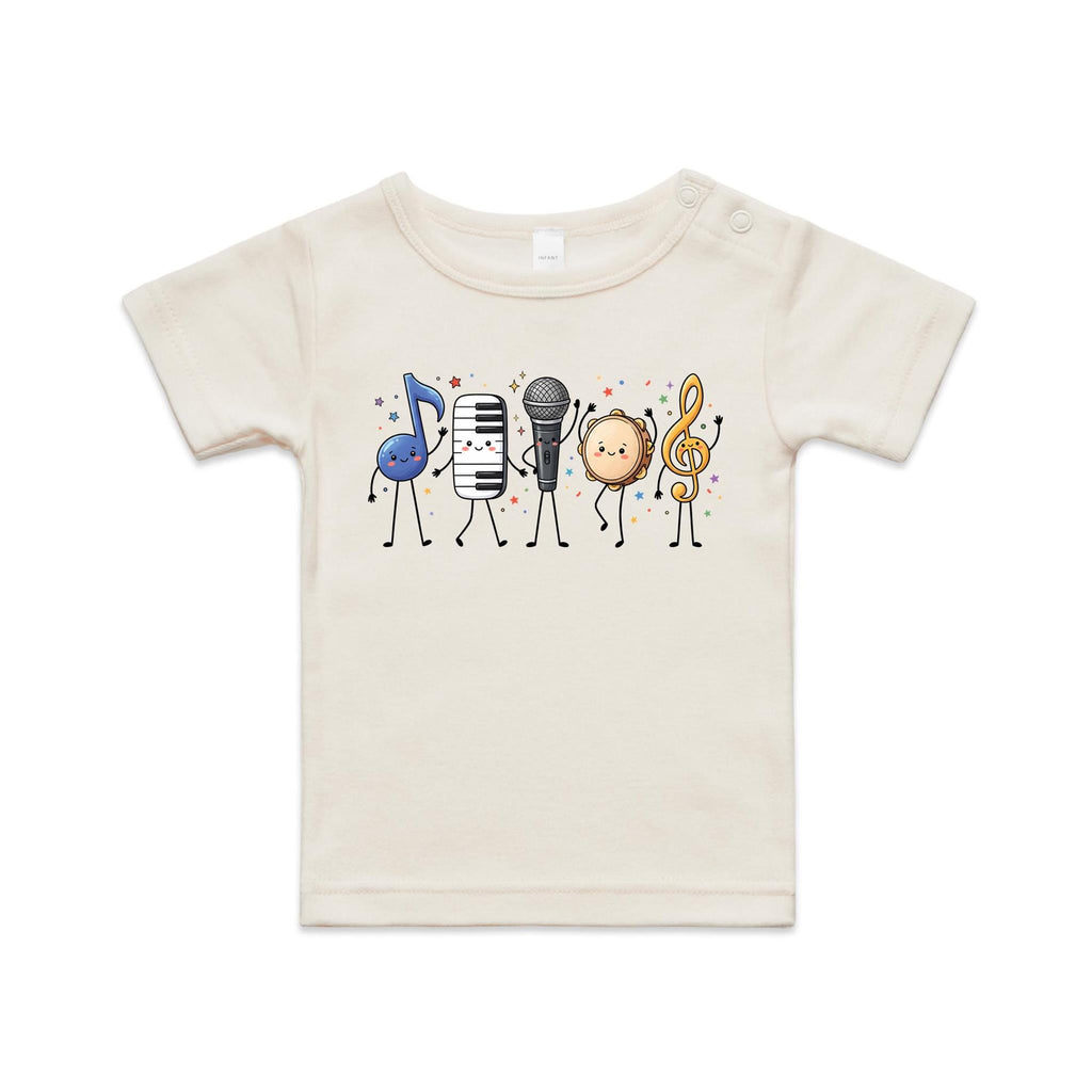 Cute Music Characters AS Colour Baby T-shirt