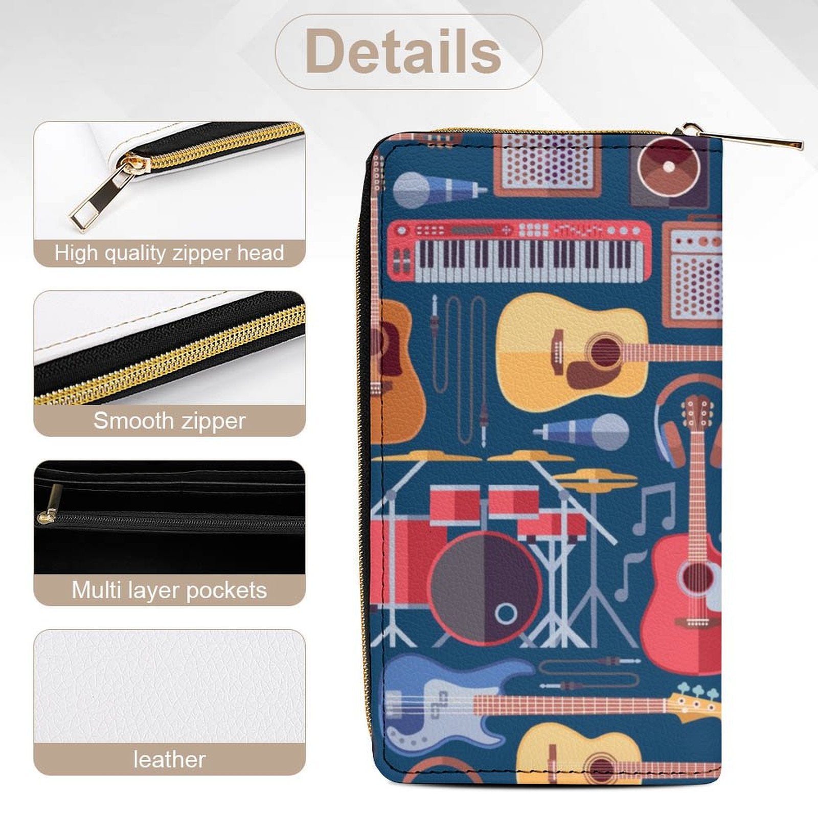Music Instruments -  PU Leather Wallet