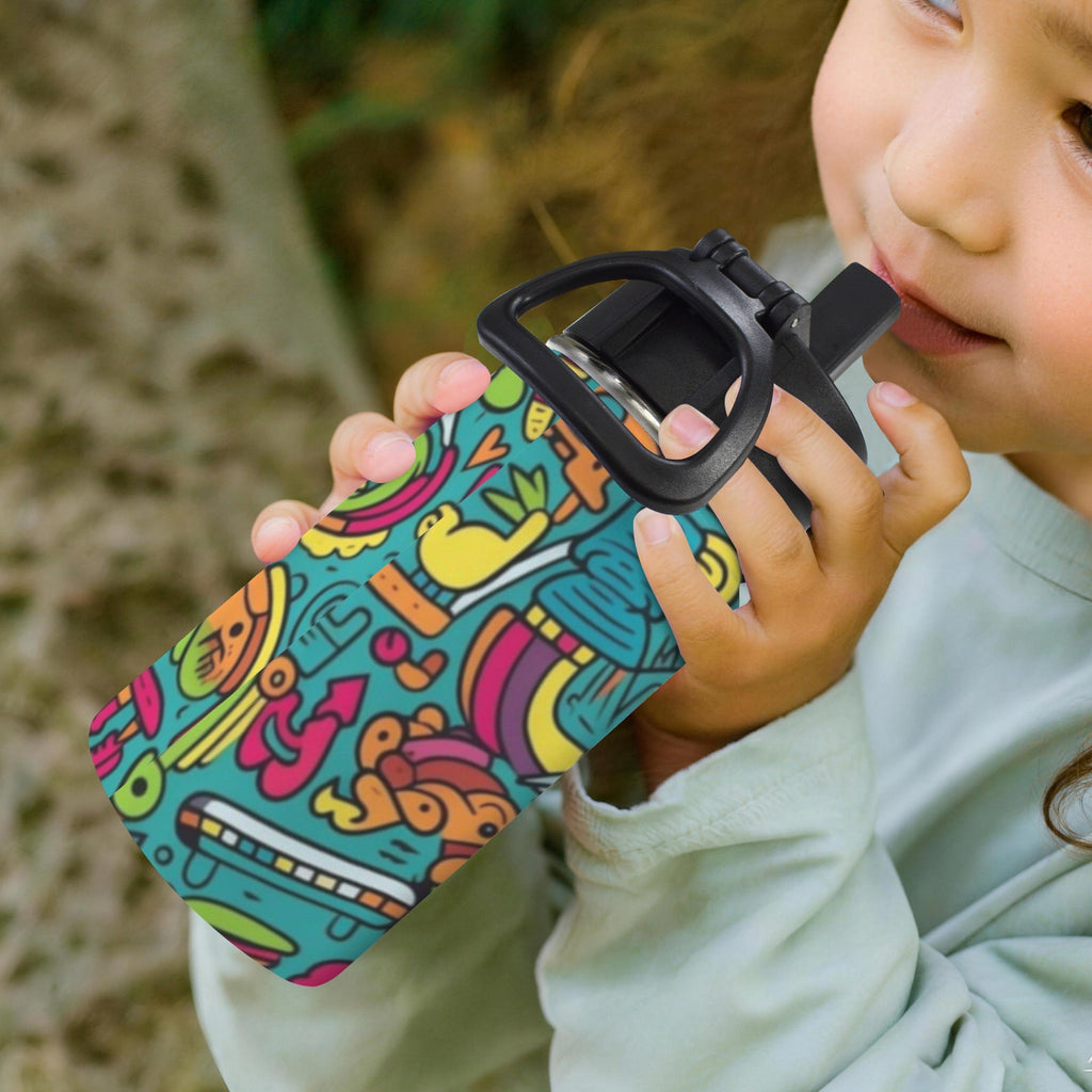 Crazy Characters 12oz Kids Water Bottle with Straw Lid