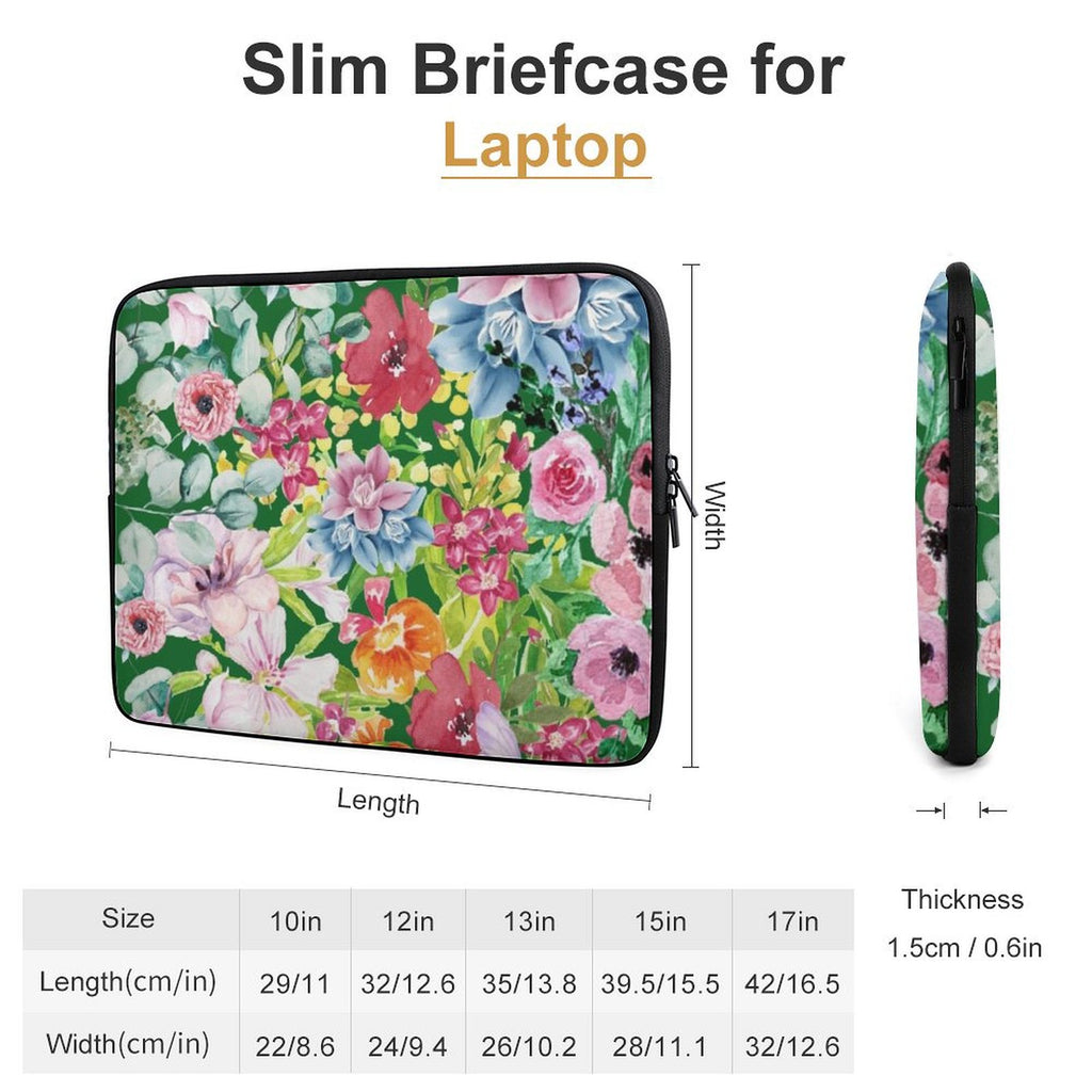 Bright Floaral Laptop Sleeve (Multiple Sizes) Laptop Sleeve Plants Printed Offshore