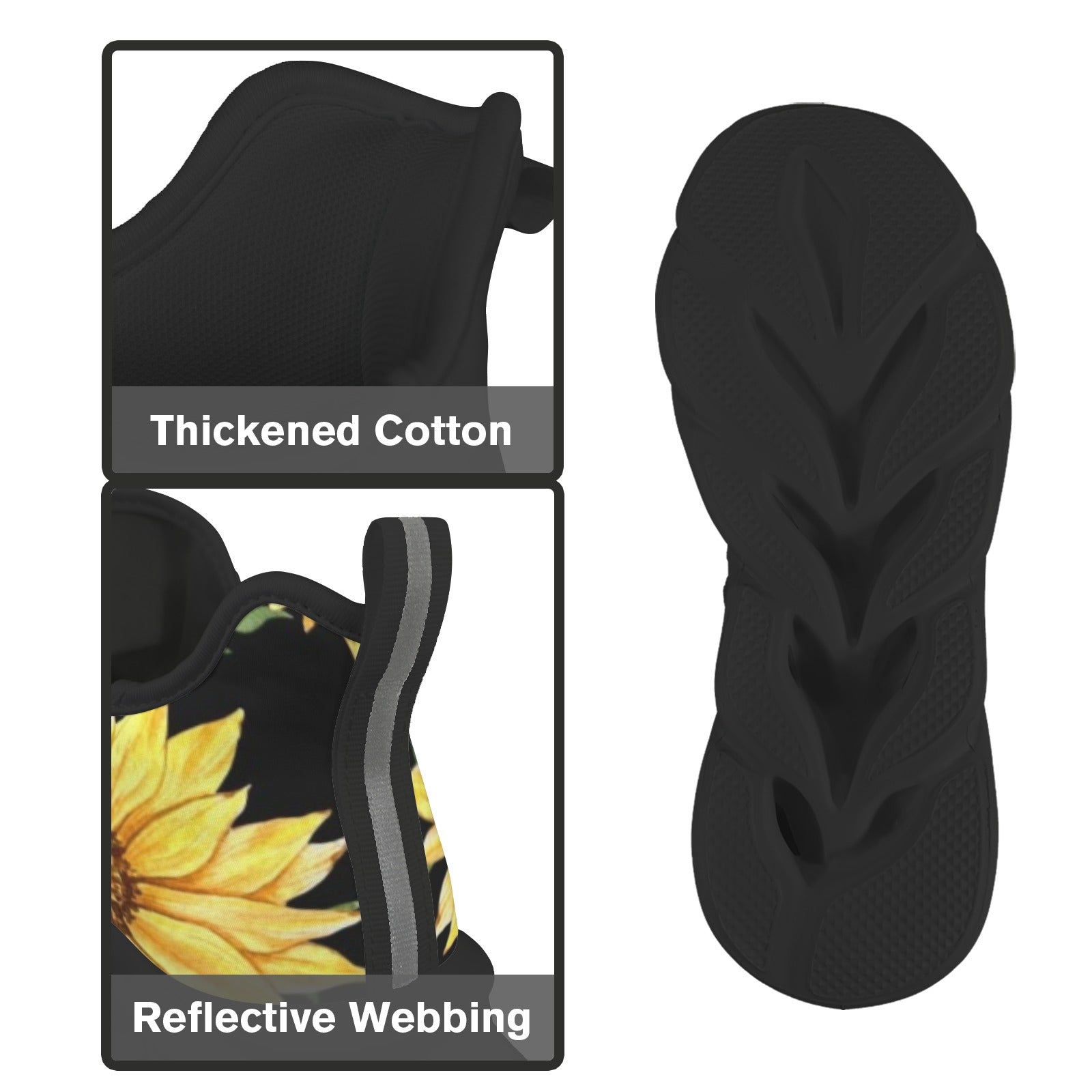 Painted Sunflowers Women's Twisted Sole Sneakers