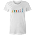 Chess - Womens T-shirt White Womens T-shirt Chess Games Printed In Australia