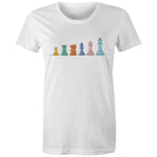 Chess - Womens T-shirt White Womens T-shirt Chess Games Printed In Australia