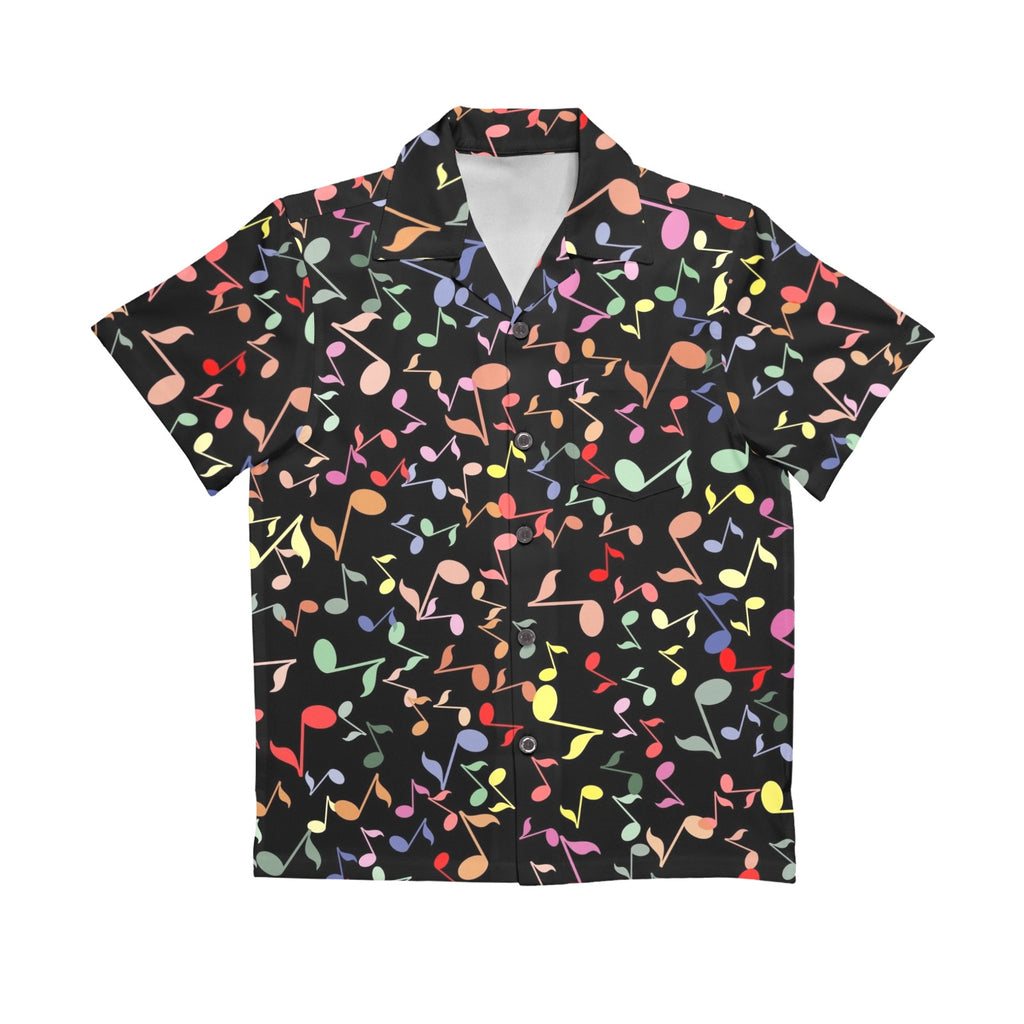 Quavers, Music Notes Senior Kids Hawaiian Shirt Senior Kids Hawaiian Shirt 8-15 Music Printed Offshore