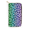Rainbow Leopard Print - PU Leather Wallet white 19.7x10.5cm Zippered Wallet / Purse Printed Offshore