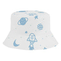 Pastel Blue Space Kids Bucket Hat black Kids Bucket Hat Printed Offshore Space