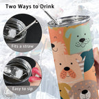 Lots Of Dogs - 20oz Tall Skinny Tumbler with Lid and Straw
