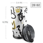 Graffiti Crown - 20oz Mobile Tumbler with Lid (Black Lock) 20oz Travel Mug Printed Offshore
