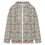 Butterfly Floral Women's Full-Zip Hoodie