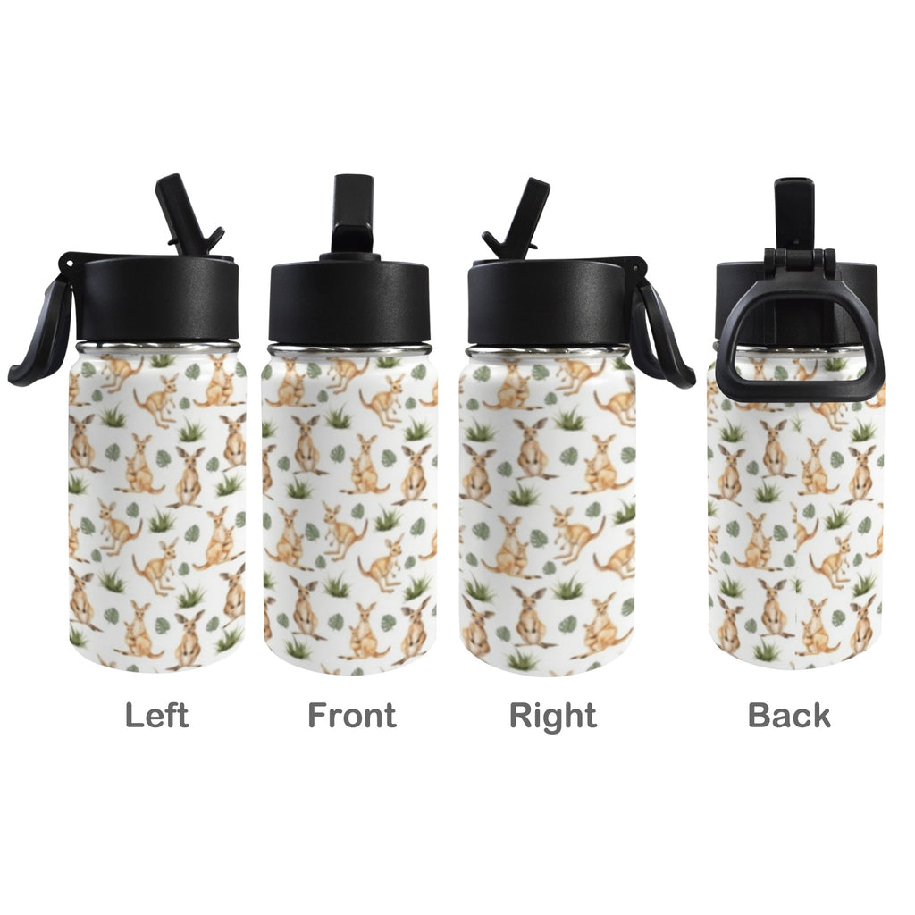 Kangaroos 12oz Kids Water Bottle with Straw Lid