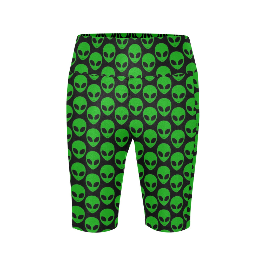 Aliens Women's Bike Shorts With Side Pockets Women's Bike Shorts Printed Offshore Sci Fi
