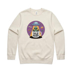 Coffee, Alien, UFO, Take Me To Your Brewer AS Colour Stencil Crew Sweatshirt Unisex Ecru Sweatshirt Coffee Printed In Australia Si-Fi