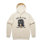 Frazzled Cat, Hang On Let Me Overthink This Men's AS Colour Hoodie Ecru Mens Hoodie animal Printed In Australia