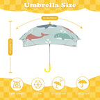 Cute Whales Kids Safe Round Corner Umbrella Kids Safe Round Corner Umbrella Ocean Printed Offshore