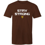 Stay Strong, WIFI - Mens T-Shirt Dark Chocolate Mens T-shirt Printed In Australia Tech