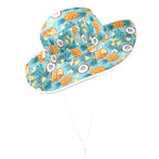 Pineapple Coconut Wide Brim Bucket Hat Wide Brim Bucket Hat Food Printed Offshore