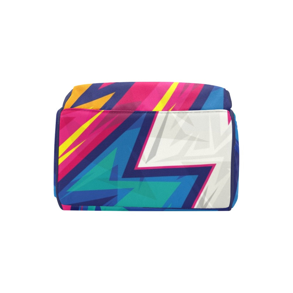 Abstract Geometric - Multi-Function Backpack, Nappy / Diaper Bag