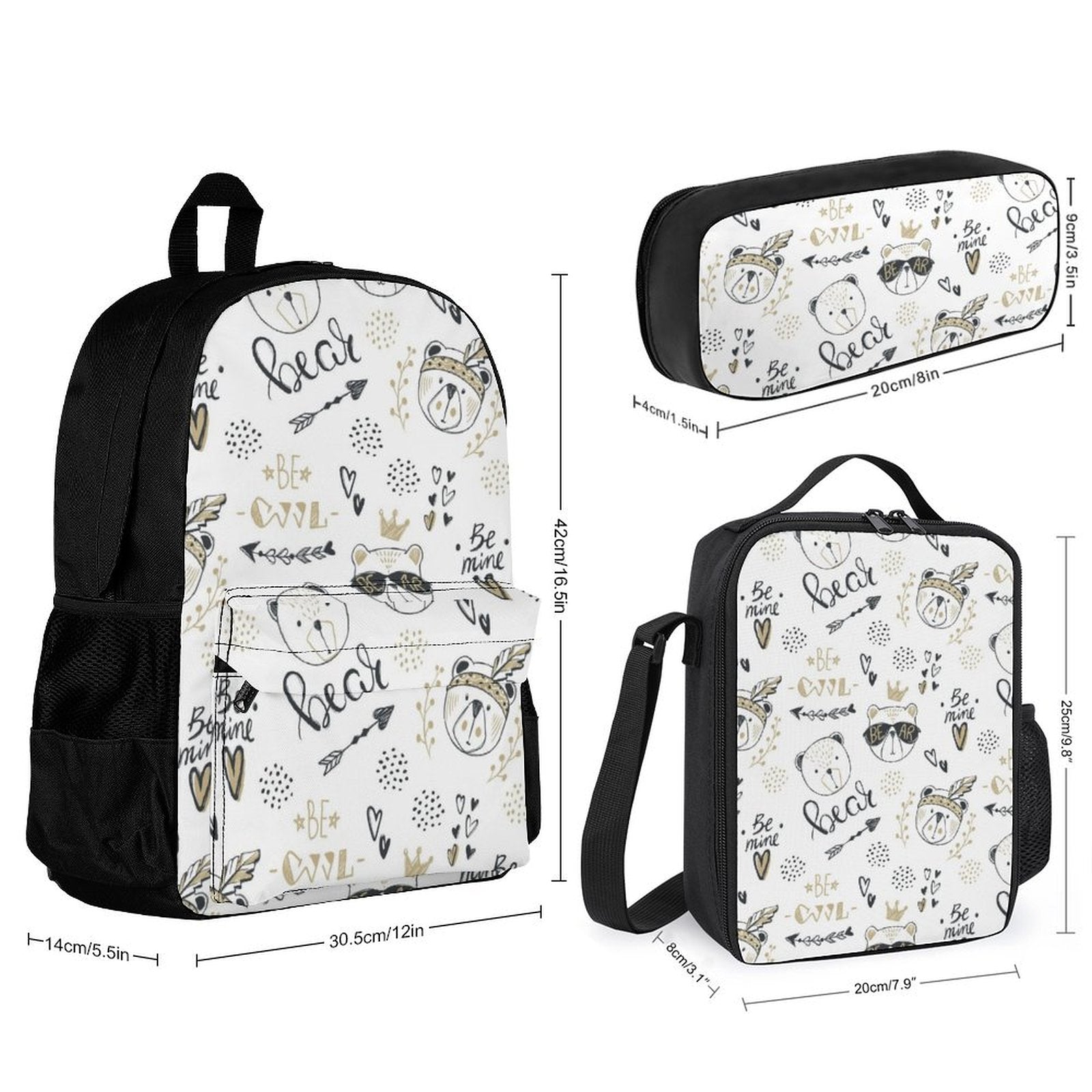 Bears - Three Piece Backpack Set
