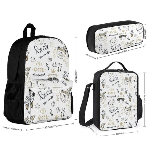 Bears - Three Piece Backpack Set