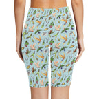 Parrots Women's Bike Shorts With Side Pockets