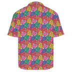 Bright And Bold Flowers Men's Crinkle Hawaiian Shirt