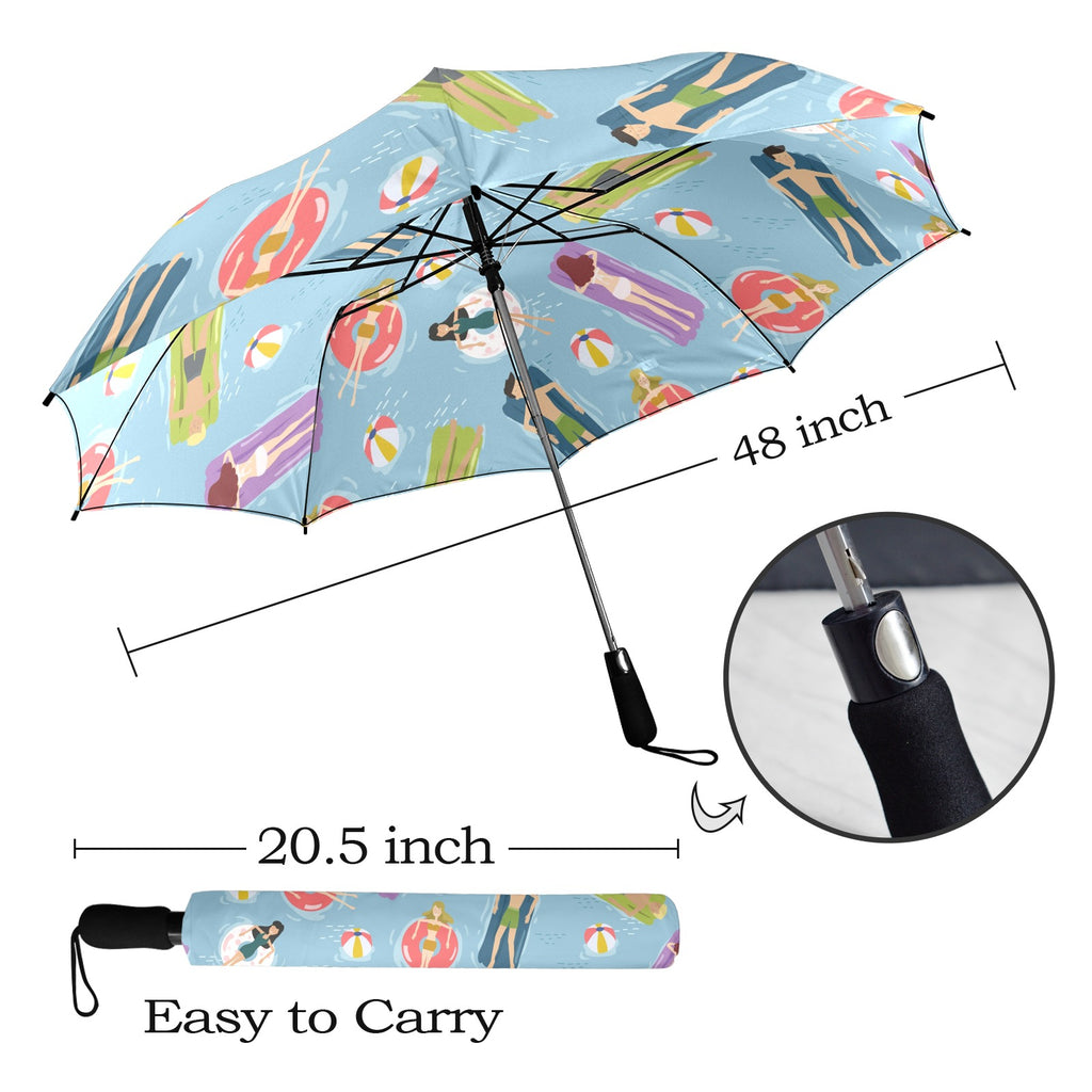 Beach Float - Semi-Automatic Foldable Umbrella (Model U12) Semi-Automatic Foldable Umbrella (U12)