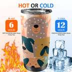 Lots Of Dogs - 20oz Mobile Tumbler with Lid (Black Lock) 20oz Travel Mug animal Printed Offshore