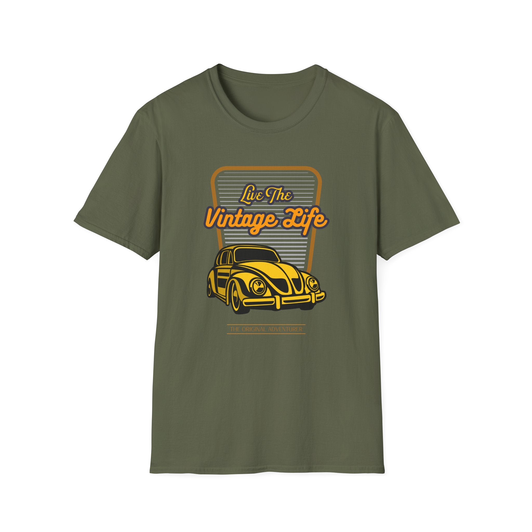 Live The Vintage Life, Car - Unisex Softstyle T-Shirt