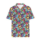 Sticker Music Men's Short Sleeve Hawaiian Shirt Men's Hawaiian Shirt (New) Music Printed Offshore