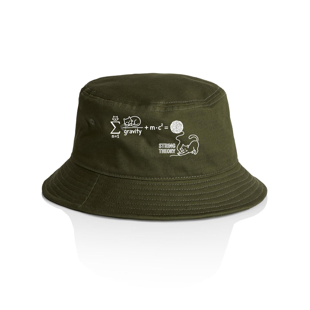 Cat String Theory Physics AS Colour Bucket Hat